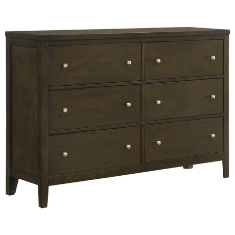 Wilkes Dark Cocoa 6-Drawer Dresser from Coaster - Luna Furniture