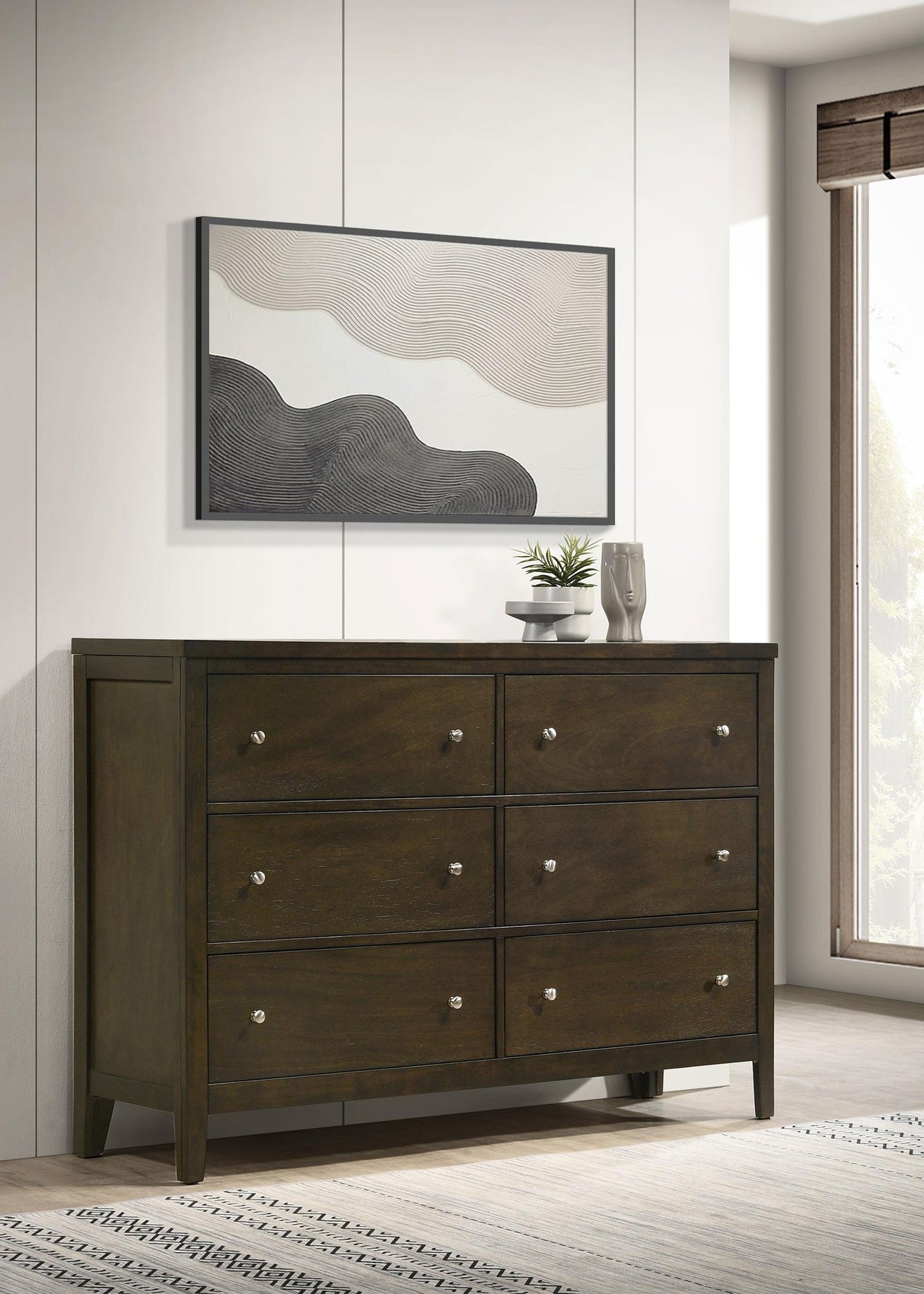 Wilkes Dark Cocoa 6-Drawer Dresser from Coaster - Luna Furniture