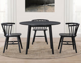 Willow 42″ Round Dining Table, Black from Steve Silver - Luna Furniture