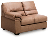 WillowBend Caramel Left-Arm Facing Loveseat from Ashley - Luna Furniture