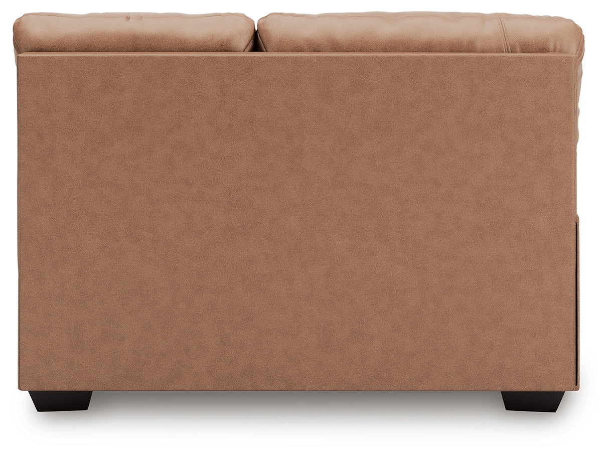 WillowBend Caramel Left-Arm Facing Loveseat from Ashley - Luna Furniture