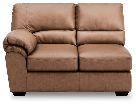 WillowBend Caramel Left-Arm Facing Loveseat from Ashley - Luna Furniture