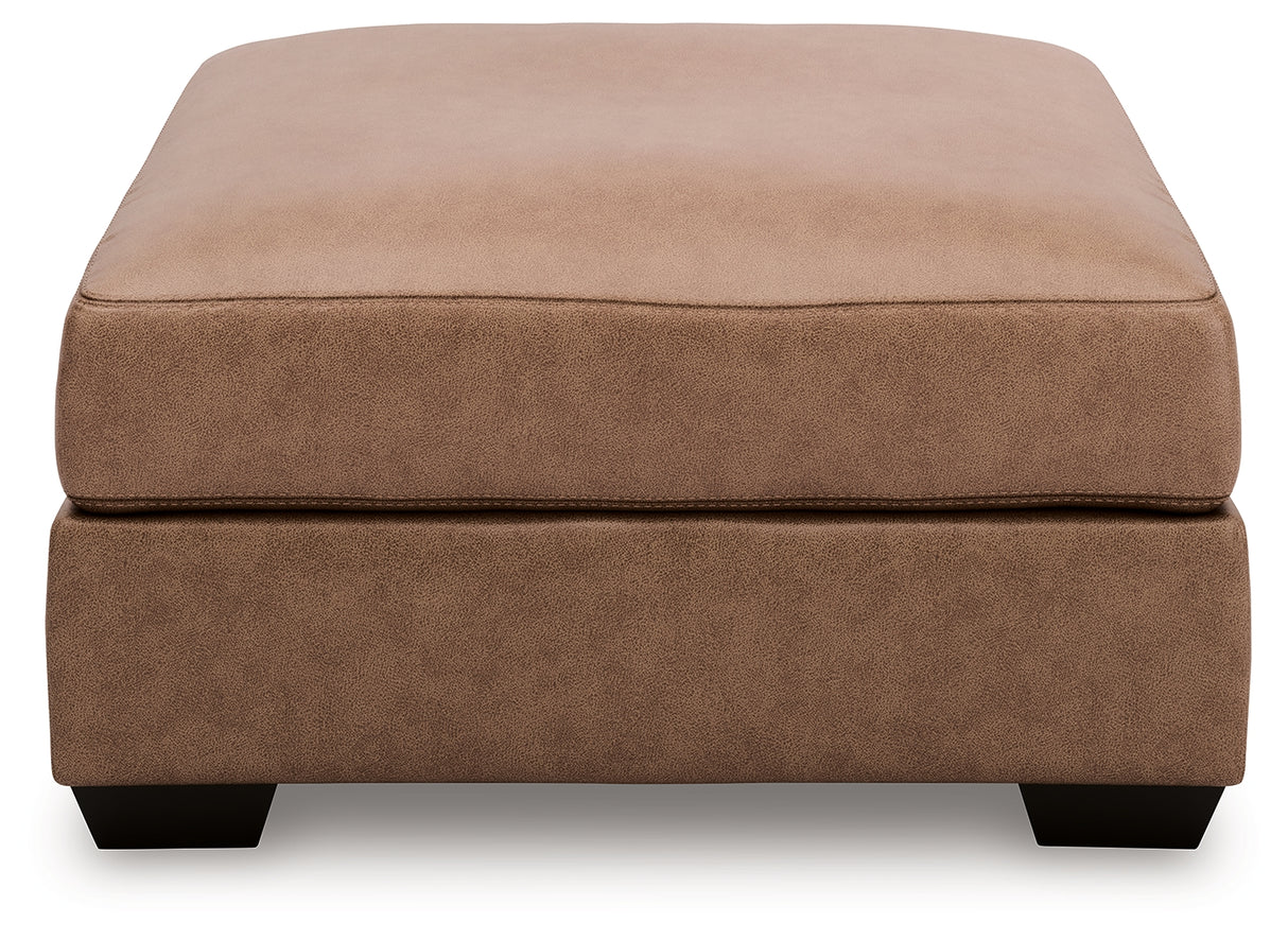 WillowBend Caramel Oversized Accent Ottoman from Ashley - Luna Furniture