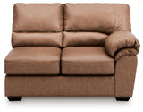 WillowBend Caramel Right-Arm Facing Loveseat from Ashley - Luna Furniture