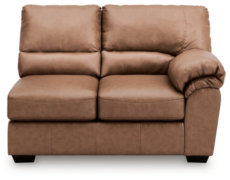 WillowBend Caramel Right-Arm Facing Loveseat from Ashley - Luna Furniture