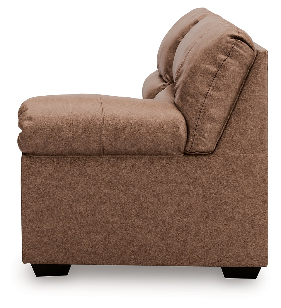 WillowBend Caramel Right-Arm Facing Loveseat from Ashley - Luna Furniture