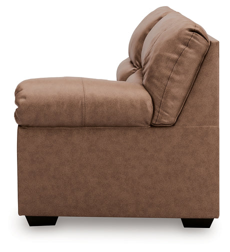 WillowBend Caramel Right-Arm Facing Loveseat from Ashley - Luna Furniture
