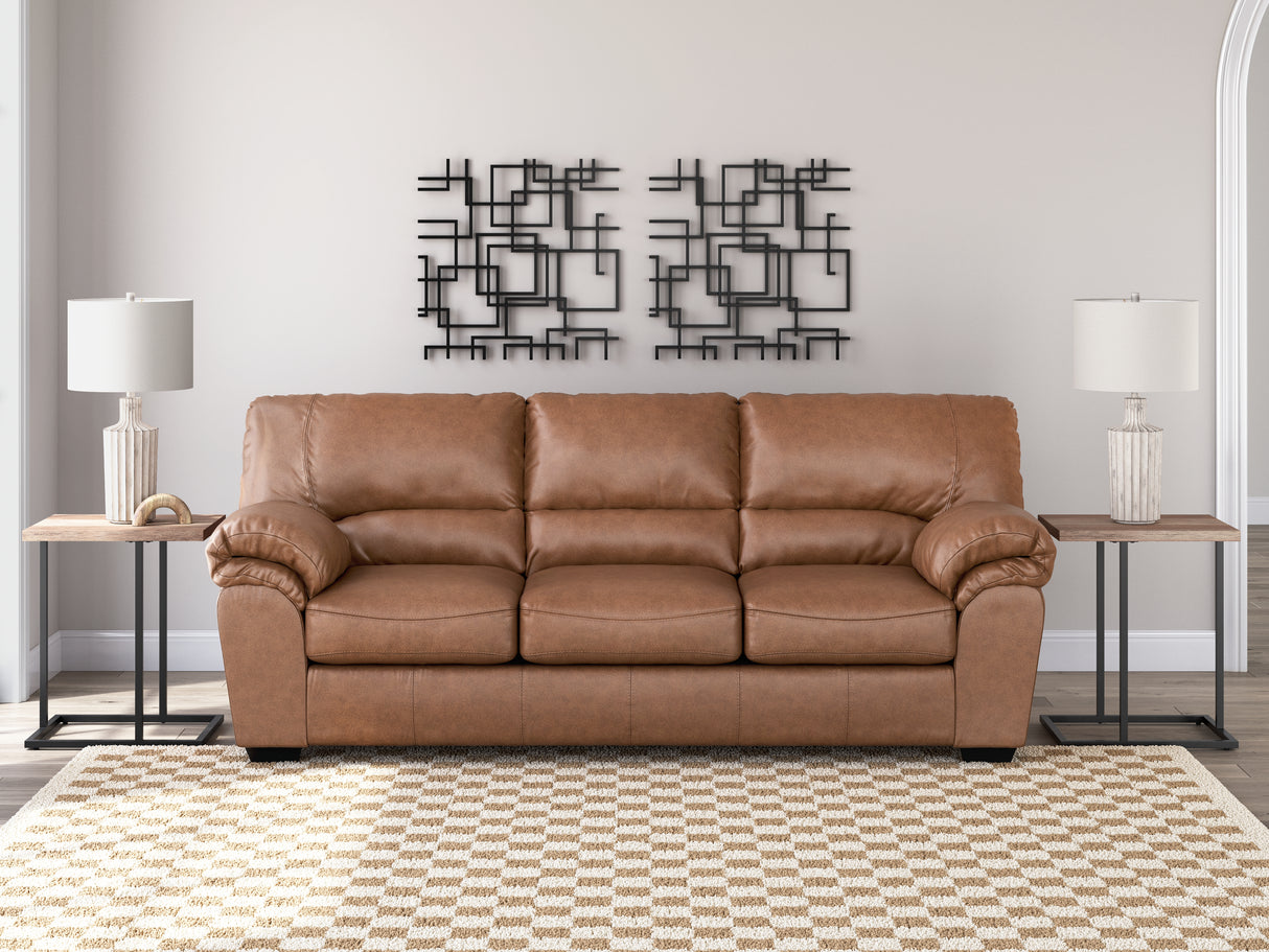 WillowBend Caramel Sofa and Loveseat from Ashley - Luna Furniture