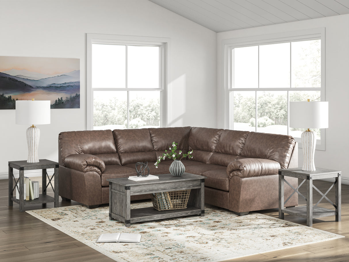 WillowBend Umber 2-Piece Sectional from Ashley - Luna Furniture