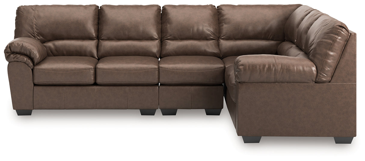 WillowBend Umber 3-Piece Sectional from Ashley - Luna Furniture