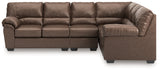 WillowBend Umber 3-Piece Sectional from Ashley - Luna Furniture