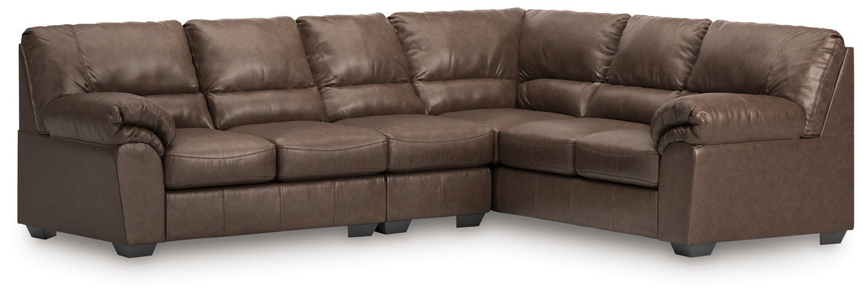 WillowBend Umber 3-Piece Sectional from Ashley - Luna Furniture