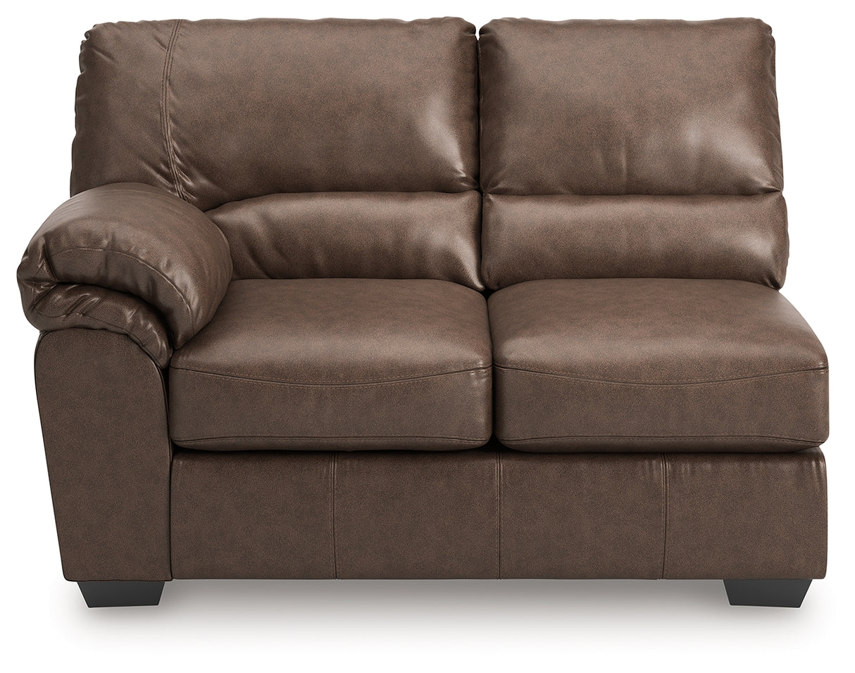 WillowBend Umber Left-Arm Facing Loveseat from Ashley - Luna Furniture