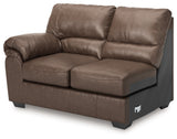 WillowBend Umber Left-Arm Facing Loveseat from Ashley - Luna Furniture