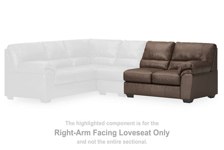 WillowBend Umber Right-Arm Facing Loveseat from Ashley - Luna Furniture