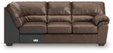 WillowBend Umber Right-Arm Facing Sofa with Corner Wedge from Ashley - Luna Furniture