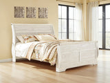 Willowton Whitewash King Sleigh Bed from Ashley - Luna Furniture
