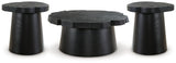 Wimbell Coffee Table with 2 End Tables in Black from Ashley - Luna Furniture