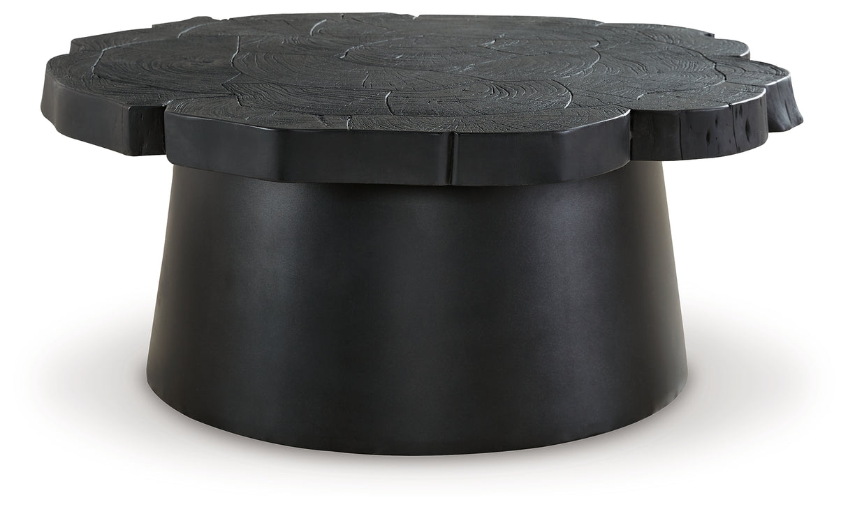 Wimbell Coffee Table with 2 End Tables in Black from Ashley - Luna Furniture
