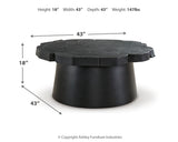 Wimbell Coffee Table with 2 End Tables in Black from Ashley - Luna Furniture