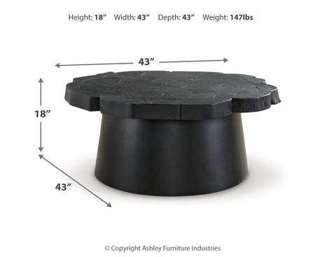 Wimbell Coffee Table with 2 End Tables in Black from Ashley Furniture - Luna Furniture