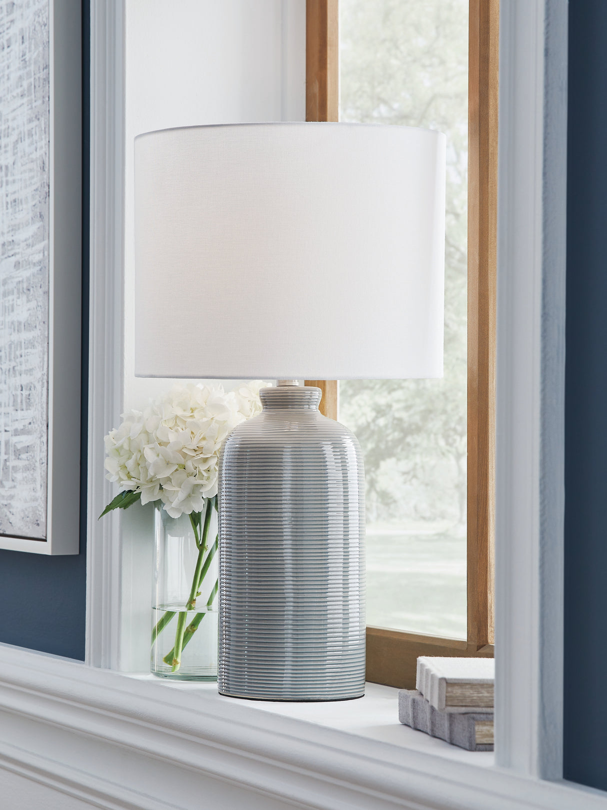 Wimlow Gray Blue Table Lamp from Ashley - Luna Furniture
