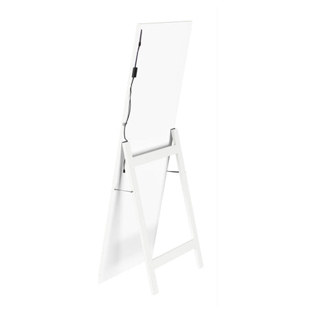 Windrose White Full Length Floor Standing Tempered Mirror with LED Lighting from Coaster - Luna Furniture