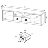 Winfield Black 3-Piece Entertainment Center 78-inch TV Stand from Coaster - Luna Furniture