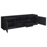 Winfield Black 3-Piece Entertainment Center 78-inch TV Stand from Coaster - Luna Furniture