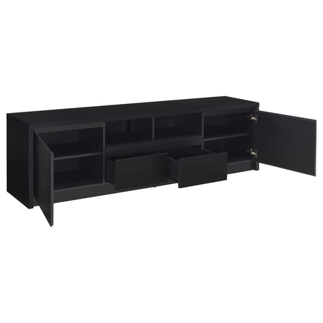 Winfield Black 3-Piece Entertainment Center 78-inch TV Stand from Coaster - Luna Furniture