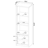Winfield 3-sheld Media Tower Entertainment Pier Black from Coaster - Luna Furniture