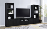 Winfield 3-sheld Media Tower Entertainment Pier Black from Coaster - Luna Furniture
