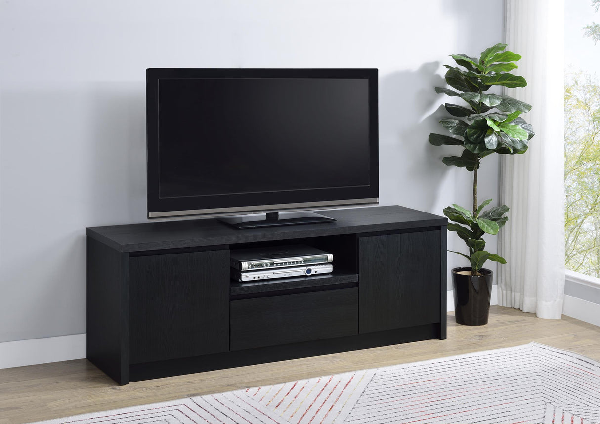 Winfield Black 60-inch 2-Door TV Stand Media Console from Coaster - Luna Furniture
