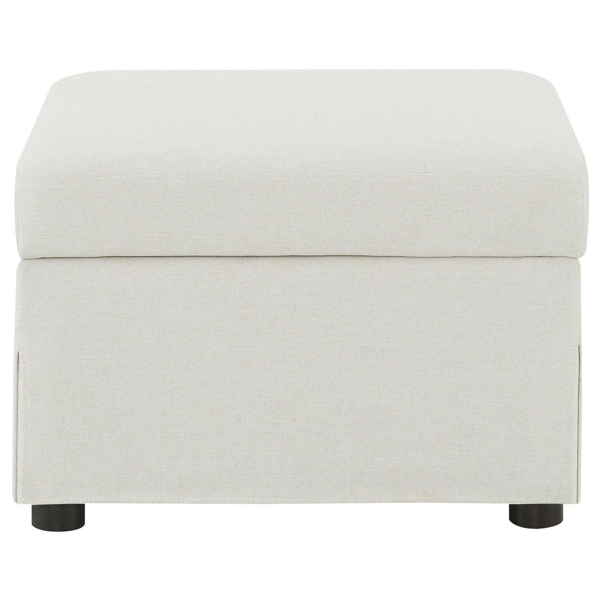 Winter Beige Upholstered Hydraulic Lift Top Storage Ottoman from Coaster - Luna Furniture
