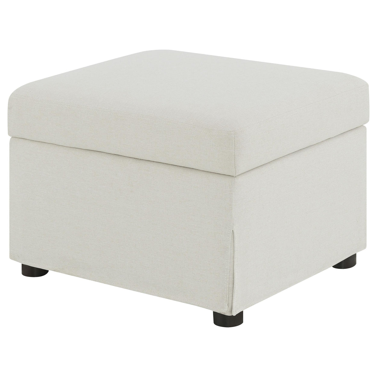 Winter Beige Upholstered Hydraulic Lift Top Storage Ottoman from Coaster - Luna Furniture
