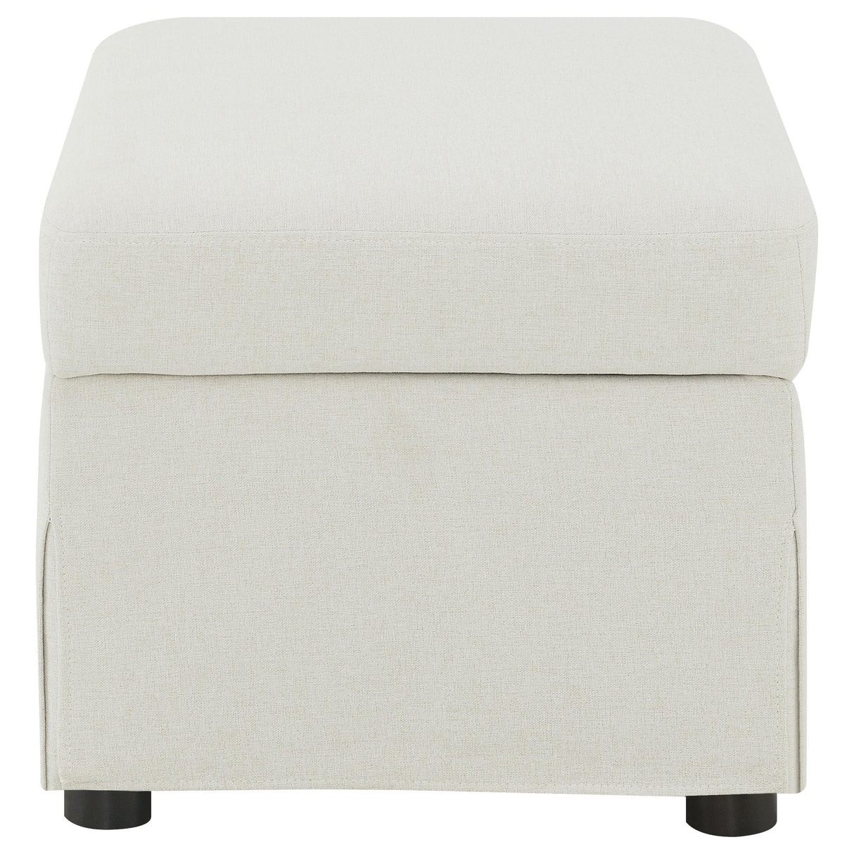 Winter Beige Upholstered Hydraulic Lift Top Storage Ottoman from Coaster - Luna Furniture