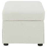 Winter Beige Upholstered Hydraulic Lift Top Storage Ottoman from Coaster - Luna Furniture