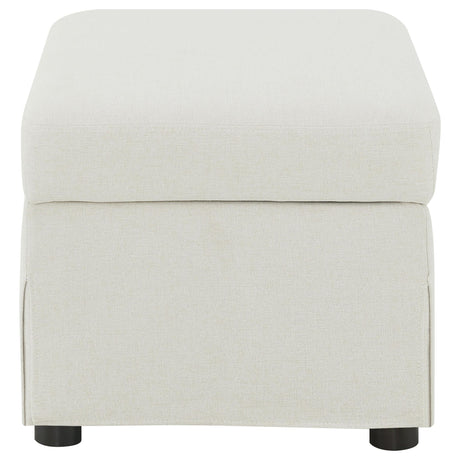 Winter Beige Upholstered Hydraulic Lift Top Storage Ottoman from Coaster - Luna Furniture
