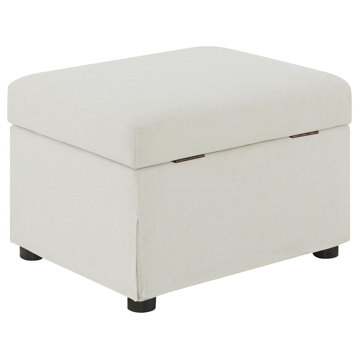 Winter Beige Upholstered Hydraulic Lift Top Storage Ottoman from Coaster - Luna Furniture