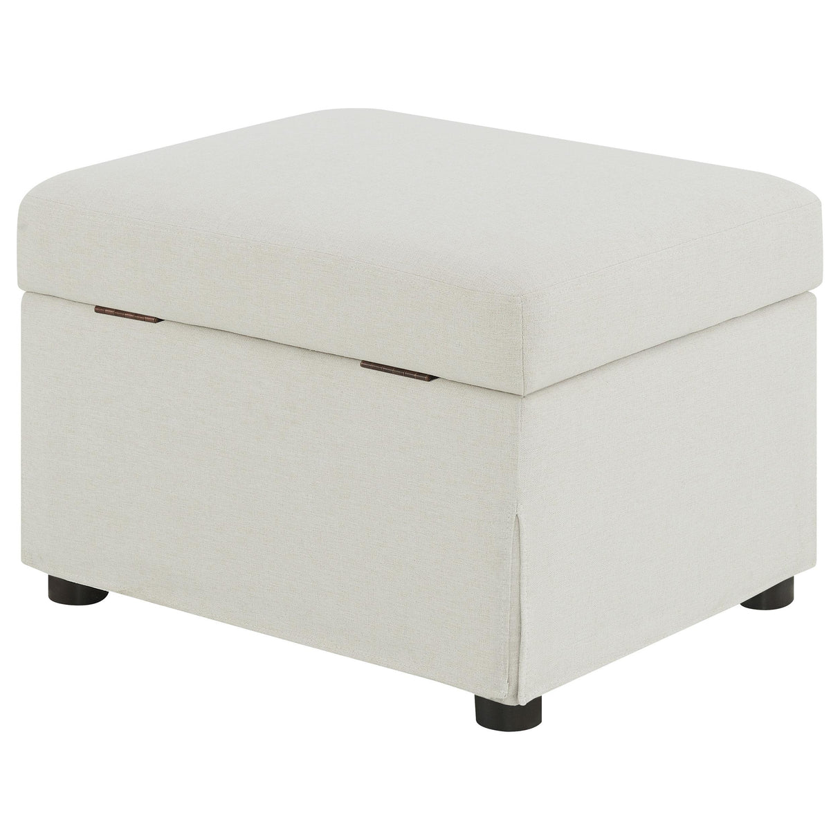 Winter Beige Upholstered Hydraulic Lift Top Storage Ottoman from Coaster - Luna Furniture