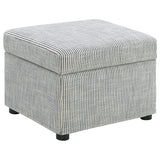 Winter Gray Upholstered Hydraulic Lift Top Storage Ottoman from Coaster - Luna Furniture