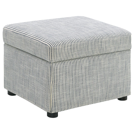 Winter Gray Upholstered Hydraulic Lift Top Storage Ottoman from Coaster - Luna Furniture