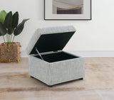 Winter Gray Upholstered Hydraulic Lift Top Storage Ottoman from Coaster - Luna Furniture