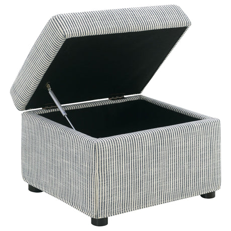 Winter Gray Upholstered Hydraulic Lift Top Storage Ottoman from Coaster - Luna Furniture