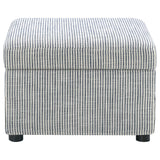 Winter Gray Upholstered Hydraulic Lift Top Storage Ottoman from Coaster - Luna Furniture