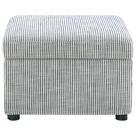 Winter Gray Upholstered Hydraulic Lift Top Storage Ottoman from Coaster - Luna Furniture