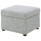 Winter Gray Upholstered Hydraulic Lift Top Storage Ottoman from Coaster - Luna Furniture