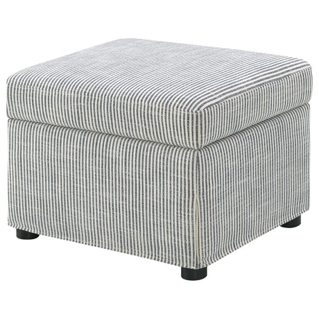 Winter Gray Upholstered Hydraulic Lift Top Storage Ottoman from Coaster - Luna Furniture