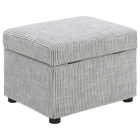 Winter Gray Upholstered Hydraulic Lift Top Storage Ottoman from Coaster - Luna Furniture