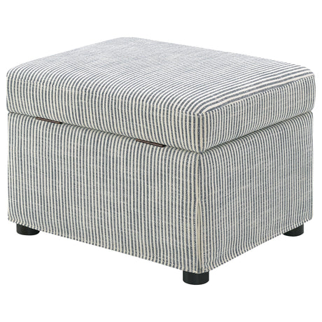 Winter Gray Upholstered Hydraulic Lift Top Storage Ottoman from Coaster - Luna Furniture